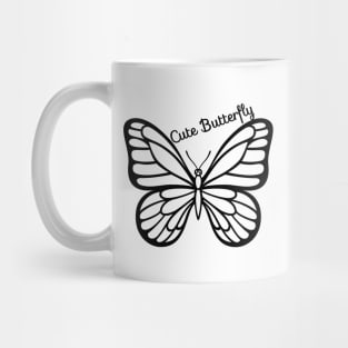 Black Cute Butterfly Mug